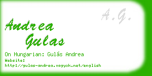 andrea gulas business card